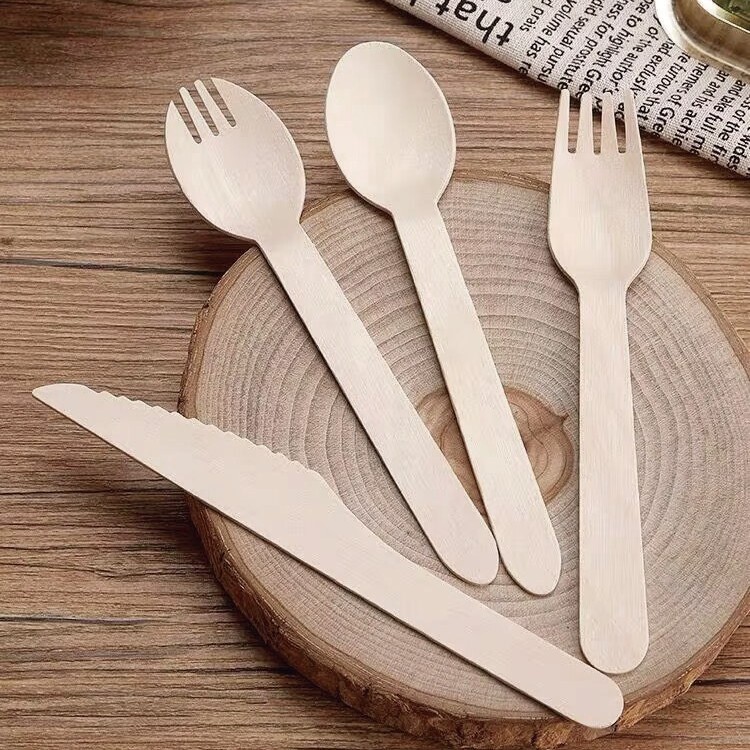 Wooden fork 16 cm